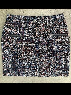 Club Monaco Corduroy Floral Print Mini Skirt